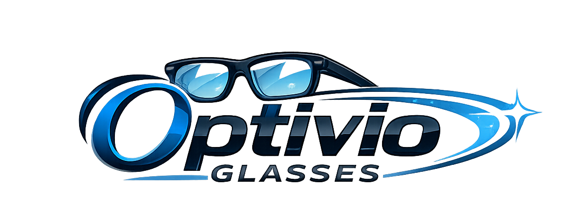 Sleek Optivio Glasses logo design